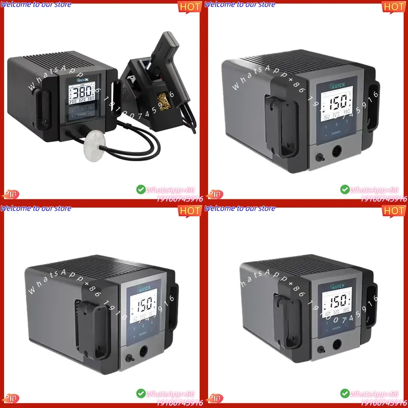 Desoldering Pump Electric Vacuum Station - สถานีถอดบัดกรี QUICK TV2 รุ่น 2026, ปั๊มสุญญากาศทรงพลัง,