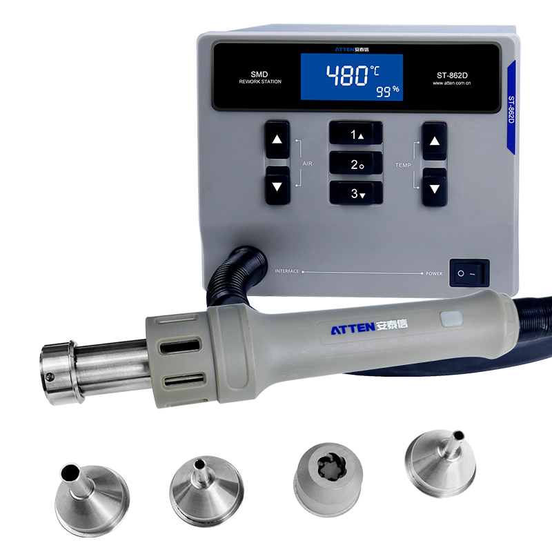 สถานีรีเวิร์คลมร้อน ST862D 100 - Hot Air Rework Station 861Dw บทวิจารณ์และราคา