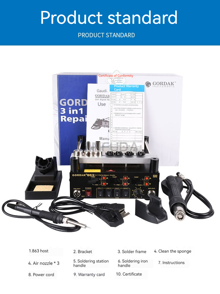 ปืนลมร้อนดิจิตอล 3 in 1 พร้อมส - Infrared Bga Rework Station บทวิจารณ์และราคา